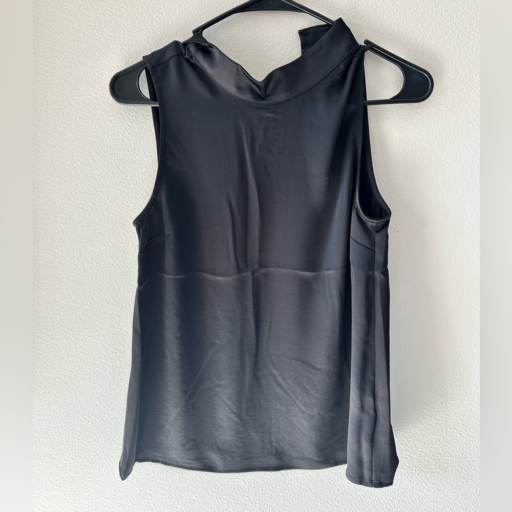 Express Satin Mock Neck Sleeveless Tank